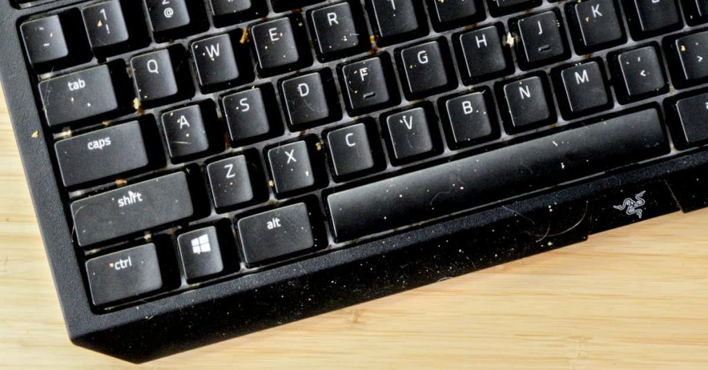 dirty keyboard keys